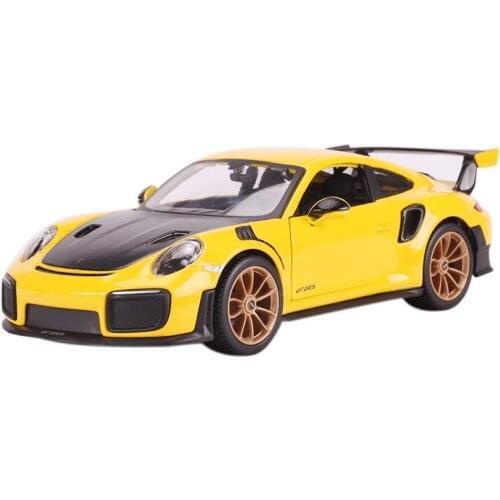 Maisto 1:24 Simulation Metal sports car model For 911 GT2 RS with Steering wheel control front wheel steering with Original Box