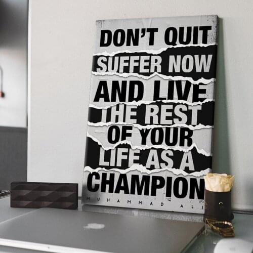 Motivation Printings Don't Quit Poster Inspiration Painting On Canvas For Bedroom Wall Art Decor Posters Home Decoration