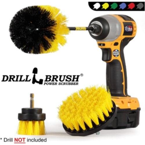 Electric Drill Brush Set Attachment Power Scrubber Cleaning Tools Kit for Grout Tile Sealant Kitchen Bathroom Tub Toilet Surface