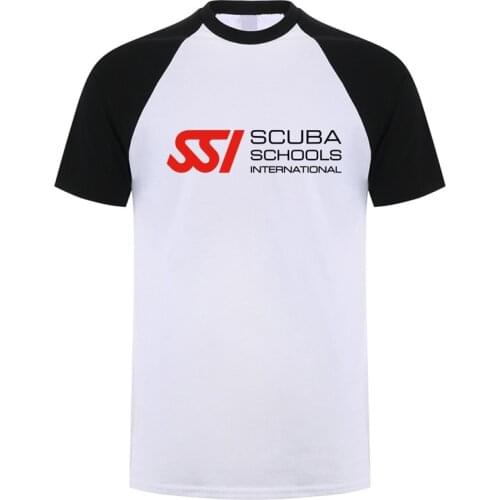 Scuba Schools International Logo T Shirt Tees Short Sleeve Cotton Man SSI Tshirt Tops LH-254