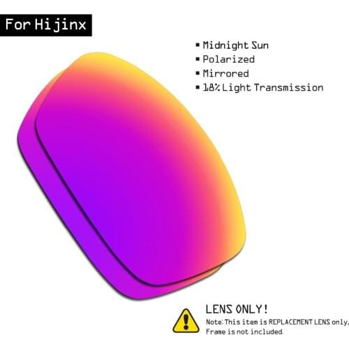 SmartVLT Polarized Sunglasses Replacement Lenses for Oakley Hijinx - Midnight Sun