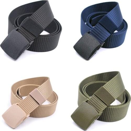 Outdoor Men Tactical Belts Nylon Military Waist Belt with Plastic Buckle Adjustable Training Waist Belt Hunting Accessories