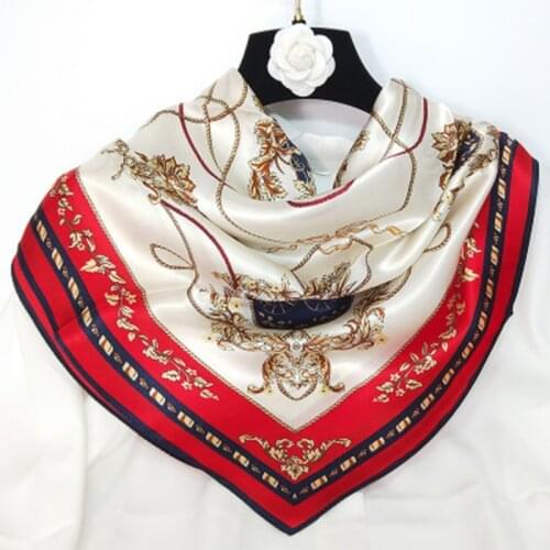 Luxury Brand Real Pure ladies large square silk scarves fashion square scarf Shawls Wrap 90*90 cm