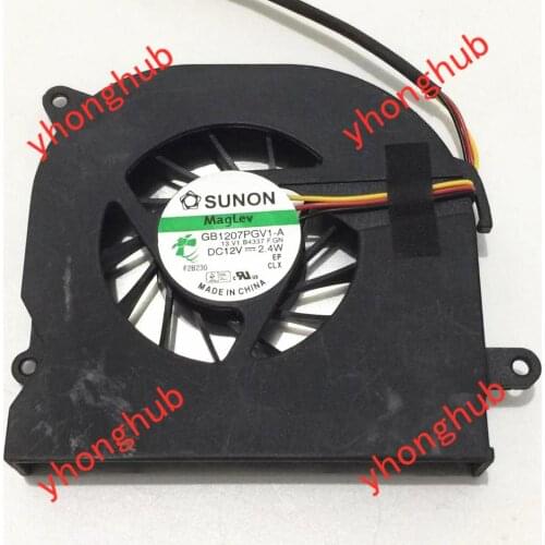 SUNON GB1207PGV1-A 13.V1.B4337.F.GN DC 12V 2.4W 3-wire Server Laptop Cooling Fan