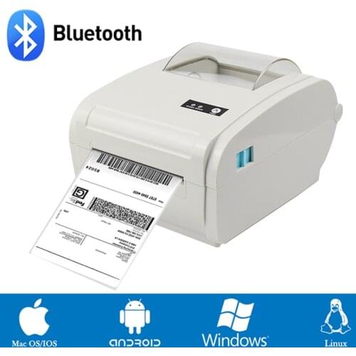 GZ Weiou Thermal Barcode Label Printer Barcode bluetooth sticker receipt printer 4×6 Shipping with print speed 160mm/s