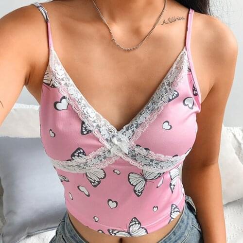 Womens Slim Solid Tank Top Vest Off Shoulder Halter Blouse T-Shirt Camis Streetwear V Neck Y2K Tops Lace Crop Top Feminino