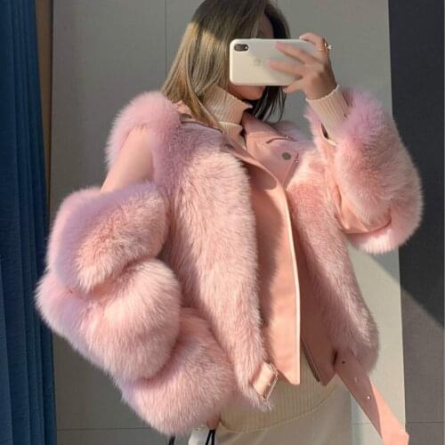 Women Clothes 2020 Winter Fox Coat Korean Fashion Long Parka Real Fur Abrigo Mujer 9816 YY2239