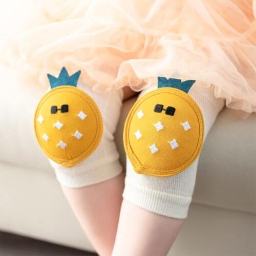 Q1FE 1 Pair Baby Knee Pads for Crawling Infant Kneepads Adjustable Elastic Leg Warmers Anti-Slip Leg Protector