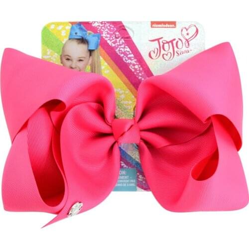 1 Piece 8 Inches JOJO Siwa Sweet Candy Colors Hair Bows With Clip For Kids Girls Handmade Hair Clip Hairgrips Hair Accessories