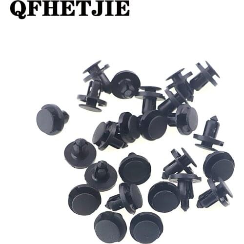 100Pcs Black Plastic Rivets Clips Auto Vehicle Car Bumper Clips Retainer Fastener Rivet Door Panel Fender Liner for BMW