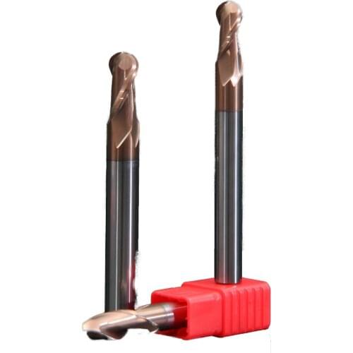 150 Length 2 flutes Endmill 6mm-20mm Solid Carbide Ball Nose End Mills HRC55 Tungsten Steel Alloy Ball Nose End Mill