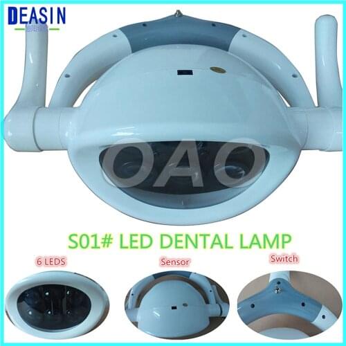 28W Dental LED Oral Light Exam Surgical Lamp 6 LED Yellow Light for dental chair