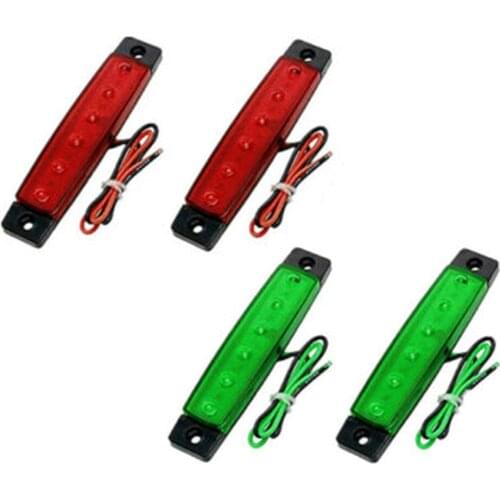 4Pcs Boat Navigation Light LED Stern Lights Marine Boat Starboard Light 12V Navigation Lights Lamp Signal Lamp Red Green Light