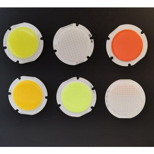 50mm RGB LED COB Light Chip Module 12V Round On Board 50W Bulb Led White Blue Red Green Color Lamp for Decor Lighting Dimmer
