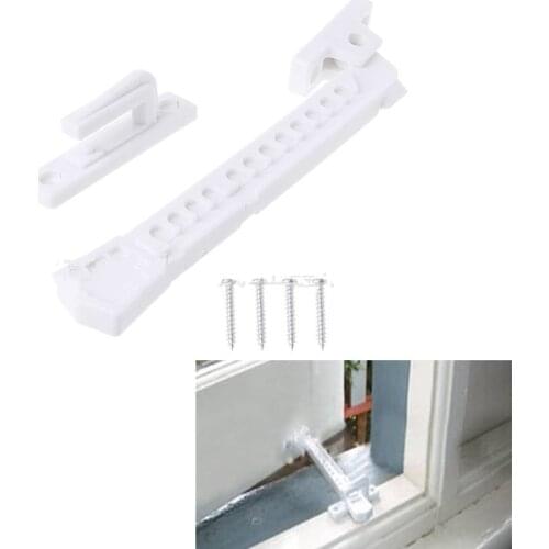 ABS Windows Brace With Screw Window Sash Lock Baby Child Safety Latch window stopper Stay Catch Limiter Blocker Fixator Artifact