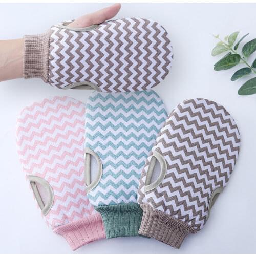 Wave Pattern Bath Towel Strong Decontamination Adult New Bath Towel Bath Gadget Gloves Double-Sided Bath Towel Men and Women