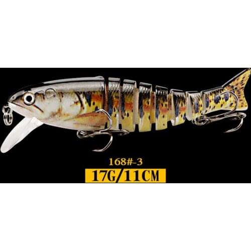 Minnow Bionic Multi-Section Swimming Plastic Fishing Bait Lifelike 3D Eyes Artificial Wobblers 8Segments Fishing Lure Hard Lure