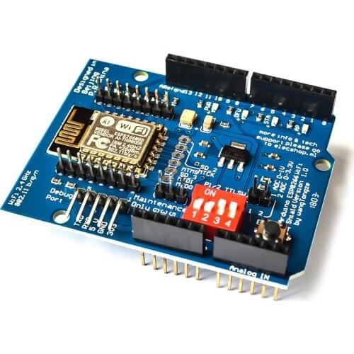 ESP8266 ESP-12 ESP-12E UART Wifi Wireless Shield Development Board For Arduino Mega UNO R3 Module Mega 3.3V 5V TTL Interface one