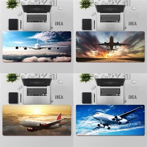 Gaming Mouse Pad Large Mouse Pad PC Gamer Computer Mouse Mat Big Mousepad Keyboard Desk Mat Airplane Flight Clouds XXL Mause Pad
