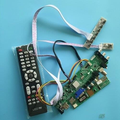 Kit for LP154WX4(TL)(A3) remote 1280X800 1 CCFL TV Controller board HDMI VGA DVB-C DVB-T LCD Panel Digital USB AV 15.4" 30pin