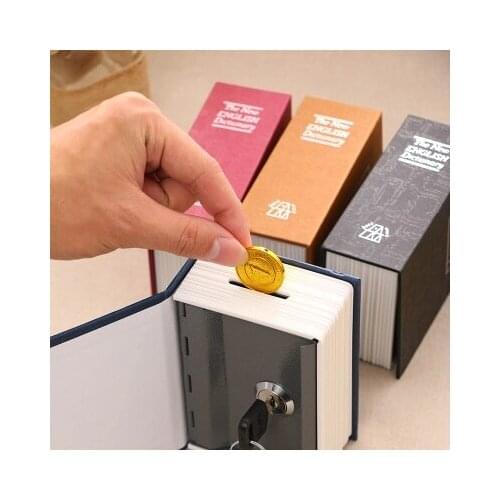 Simulation Book Safe Deposit Box Creative Password Banknote Storage Tin Box Small Children Adult With Lock Piggy Bank