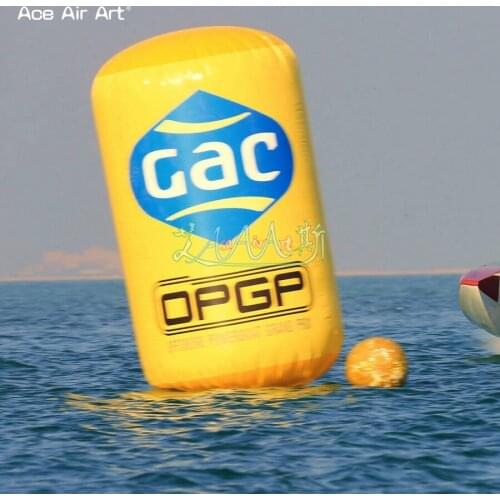 Nice sealed tube inflatable tube buoys,water warning cylinder buoys,safety barriers for Summer water game and sports