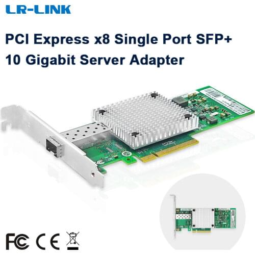 LR-LINK 9801BF-SFP+ 10Gb NIC Ethernet Card PCI-Express Fiber Optical Network Card Lan adapter Intel 82599 X520-DA1 Compatible