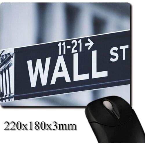 World Financial Vane Wall Street signs printed Heavy weaving anti-slip rubber pad office mouse pad Coaster Party favor gifts