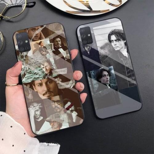 Johnny Depp Soft Cover Phone Case For Samsung S6 7edge 8 9 10e 20plus S20 Ultra Note8 9 10pro A72018 Tempered Glass