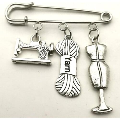 New Sewing Machine-yarn and Model Brooch Personality Pendant Brooch DIY for Brooch