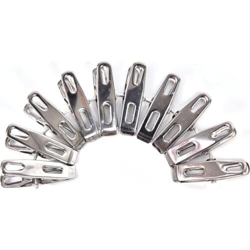 New 20Pcs Stainless Steel Clothes Pegs Clothespins Socks Underwear Drying Rack Holder Hanging Pins Clips Laundry Household