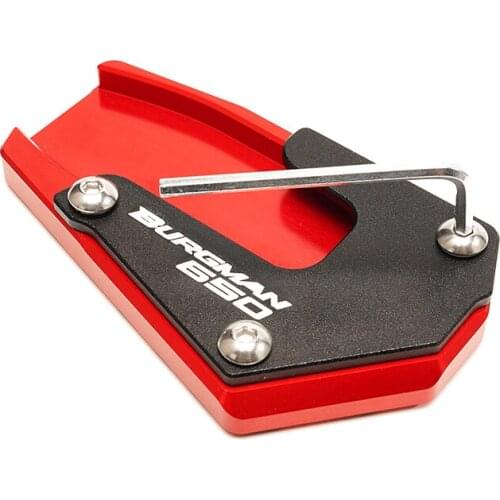 Motorcycle CNC Kickstand Foot Side Stand Extension Pad Support Plate For Suzuki Burgman 650 AN650 executive/AN650 2013-2020