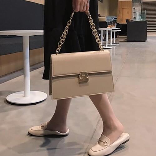 Luxury Brand Womens Handbag 2021 Fashion New High Quality PU Leather Female Crossbody Bags Lock Chain Shoulder Messenger Bags