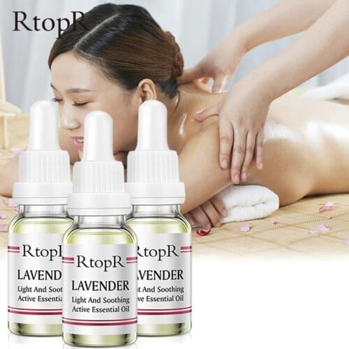 RtopR Pure Plant Lavender Body Massage Oil Skin Anti-Aging Ginger For Extract Drop for Pain Relief Reduce Anxiety Better Sleep