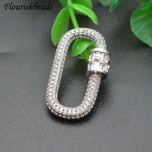 Silvery DIY Gothic Jewelry Making Supplies Decoration Carabiner Spring Fastener Screw Clasp for Pendant Punk Accessories