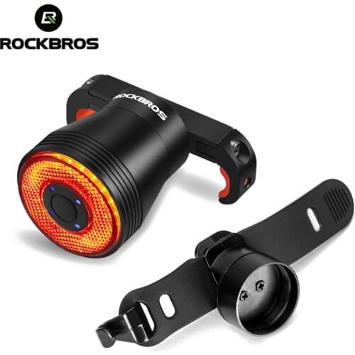 ROCKBROS Bicycle Smart Auto Brake Sensing Light IPx6 Waterproof LED Charging Cycling Taillight Bike Rear Light Accessories Q5
