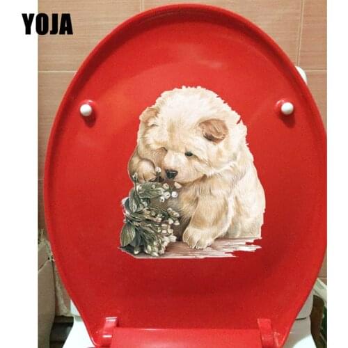 YOJA 20.8*24.4CM Hand-Painted Pet Dog Home Wall Stickers Room Decor Toiltte Decals T1-0303