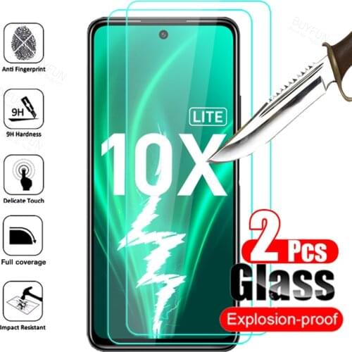 2pcs Tempered Glass for Huawei Honor 10X Lite Screen Protector for Honer 10X light Xonor 10XLite Honor10X Lait Protective Film