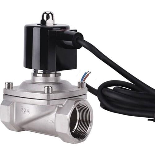 1-1/2" Normally Closed 304 Stainless Steel IP68 Waterproof Fountain Solenoid Valve 110V 24V 12V 24v For Underwater