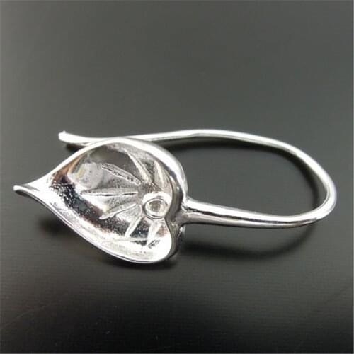 10pcs Popular Design Earrings Hooks Antique Silver Plated Vintage Women Stud Copper Jewelry Findings 25*10*1mm 06670