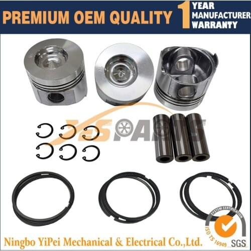 3 sets Piston + Ring STD 80mm 3TNC80 3TNC80L set for Yanmar engine F200 F220 B32-2 B25 B27