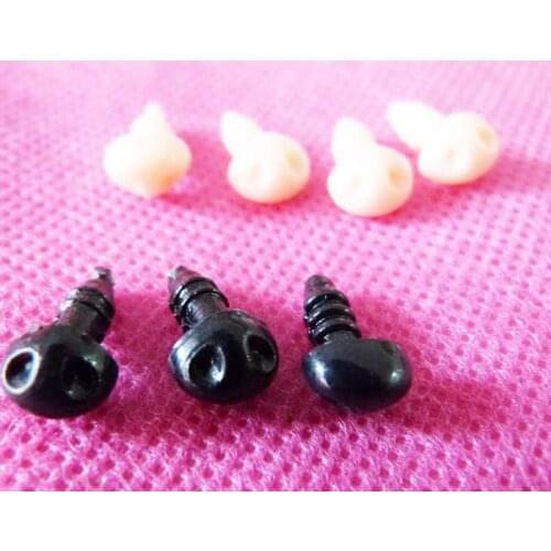 40pcs/lot---8x5mm safety plastic animal toy nose with washer for doll accessories