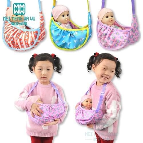 Doll accessories fit 43cm new born doll and American doll handbag, Sleeping Portable backpack