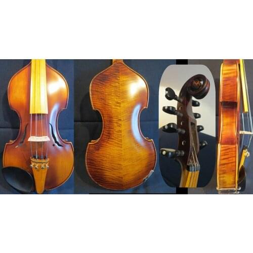 Baroque style SONG Brand 4x4 strings 15" Viola d'Amore,flames back viola #12401