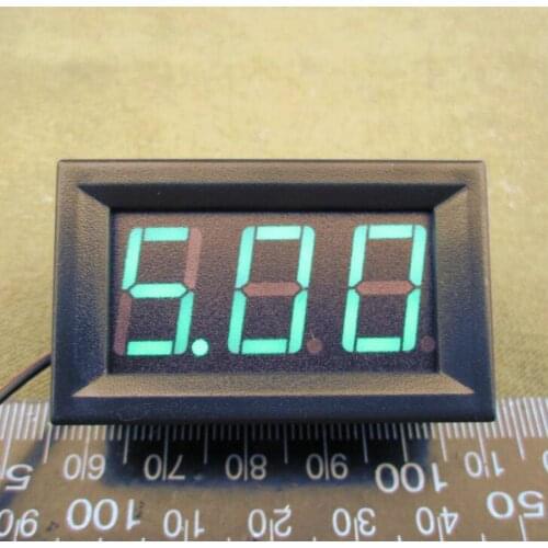 1pcs 0.56inch LCD DC 4.5-30V Green LED Panel Meter Digital Voltmeter with Two-wire Electrical Instruments Voltage Meters