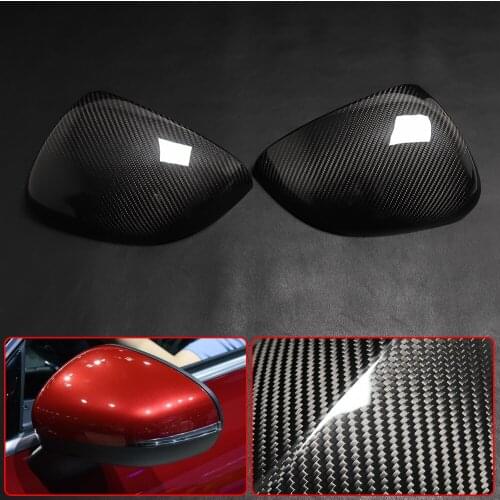 For Mercedes Benz A Class W177 CLA Class C118 2019 2020 2021 Real Carbon Fiber Car Side Rear View Mirror Cover Caps Shell Trim