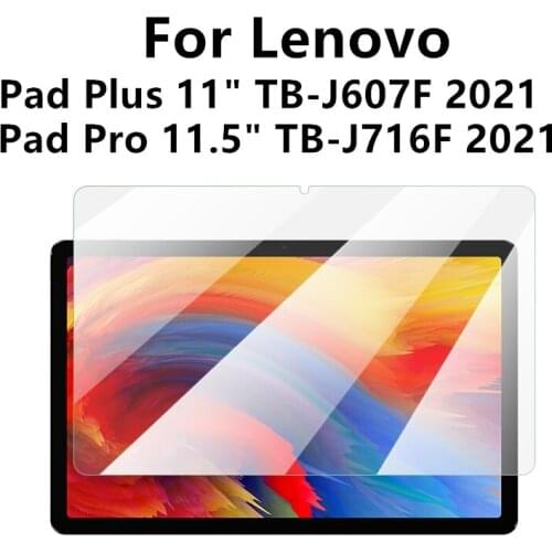 For New Lenovo Xiaoxin Pad Plus 11" TB-J607F / Pad Pro 11.5 Inch TB-J716F 2021 J607 J716 Tablet Screen Protector Tempered Glass