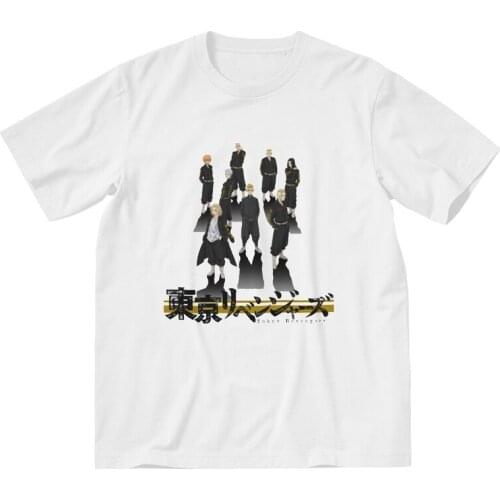 Tokyo Revengers Men T-Shirts Novelty T Shirt Short Sleeve Hot Japanese Anime Manga Tshirt 100% Cotton Tee Top Clothing Gift Idea