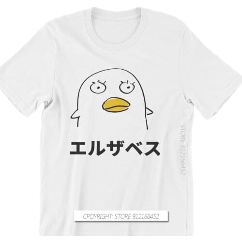 Men Clothes GinTama Yorozuya Sakata Katsura Amanto Anime TShirt Red T-Shirts Elizabeth Men Fashion Short Sleeve