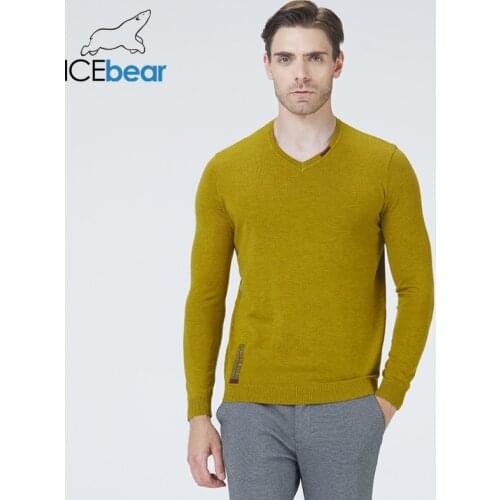 Icebear 2021 casual mens sweater v-neck slim fit knitwear autumn mens sweaters pullovers pullover brand mens clothing 1820